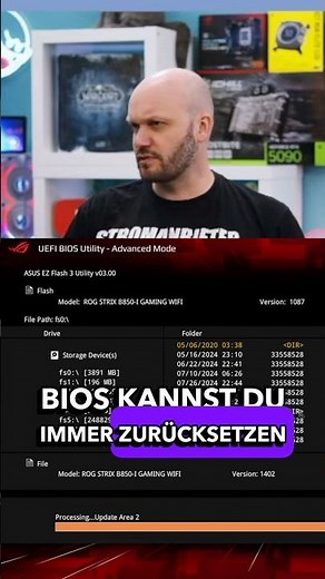 Not every BIOS update can be reversed ⚠️ #hardware #gamingpc #pchardware