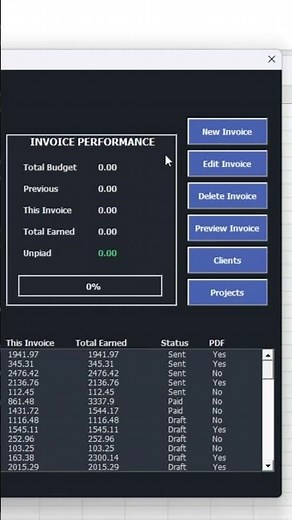 Track Every Invoice Automatically in Excel #excel #vba #spreadsheet
