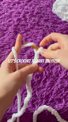 Let’s crochet giant jellyfish 🪼💜 part 2 #crochet #crochetjellyfish #crochetgiantjellyfish