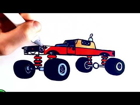 How to Draw a Kawaii Beige Red Bigfoot Camper Truck 🚙🏠✨ Cute Aesthetic Drawing