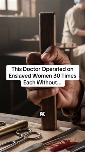 Dr. James Marion Sims, called the father of modern gynecology, developed surgical techniques by operating on enslaved Black women without anesthesia between 1845-1849. One woman named Anarcha endured 30 experimental surgeries while being held down, and Sims only began using anesthesia after perfecting his methods on white patients. J Marion Sims Gynecology slavery Medical torture Anarcha enslaved woman Medical experimentation Surgical racism Medical history accountability #JMarionSims #MedicalRa