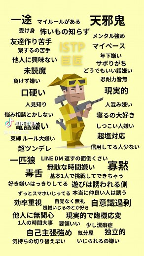 ISTP型の性格診断と特徴