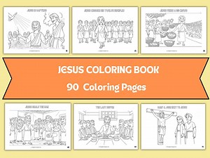 Jesus Coloring Book, Kids Bible Coloring Book, Jesus Coloring Page, Bible Coloring Book, Jesus Coloring Sheet, Bible Coloring Pages for Kids - Etsy
