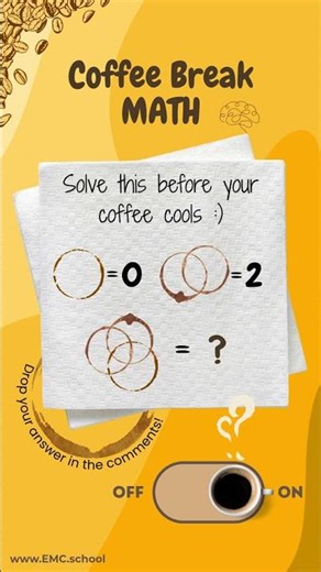 Coffee Break Math ☕ | Can You Solve This Puzzle Before Your Coffee Cools? #math #shorts