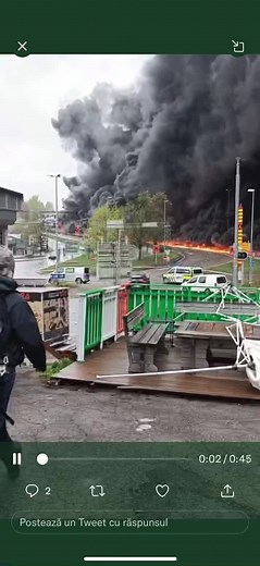 Large Fire in Oslo: Eyewitness Footage