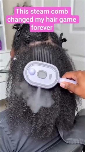 Electric Steam Hair Comb Brush | Hot Comb Hair Straightener for Natural Hair & Wigs #diyhairstyles