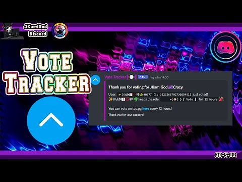 🟣Como configurar el bot Vote Tracker para que voten por tu server en Top.gg💻 Discord 📡 JKamiGod