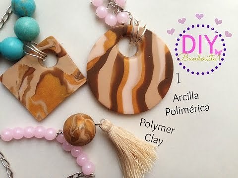 DIY Collares de arcilla polimerica/polymer clay necklace Tutorial 1