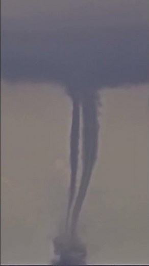 Twin waterspouts swirl in tandem off Florida coast