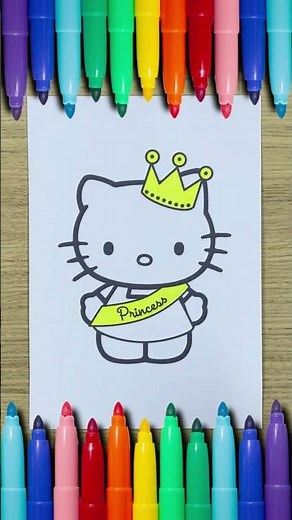Principessa Hello Kitty da colorare - video per bambini