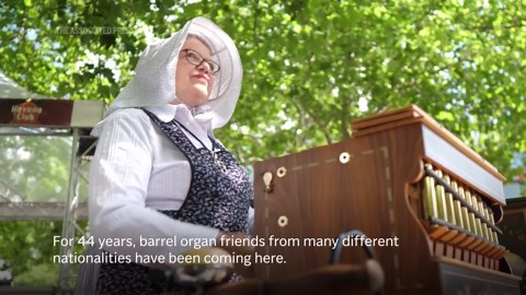 Watch barrel organists from around the world spinning out tunes at Berlin festival