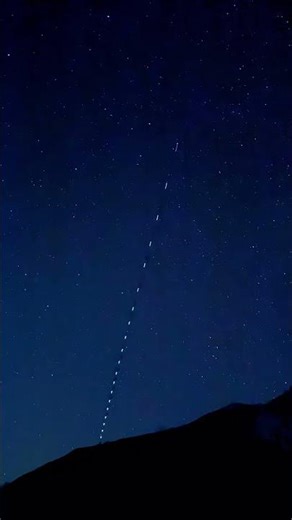 Starlink satellites over Tajikistan | Night sky miracle 7.01.2026 #Starlink#Satellites#NightSky