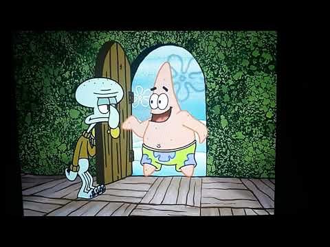 SpongeBob shoots snowballs at Patrick then he heads to Squidward's house