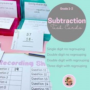 Subtraction Task Cards