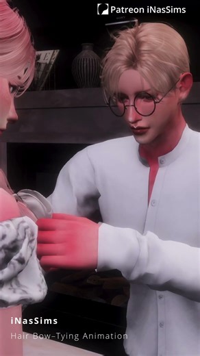 Hair Bow–Tying Animation free DL on Patreon #sims4 #เดอะซิมส์4 #ละครซิมส์ #sims #shorts #thesims4