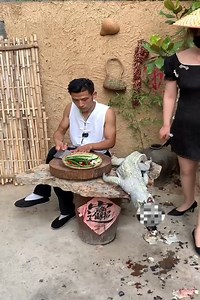Amazing Chinese Chef Cooking Food and Eating in Countryside | Aughte