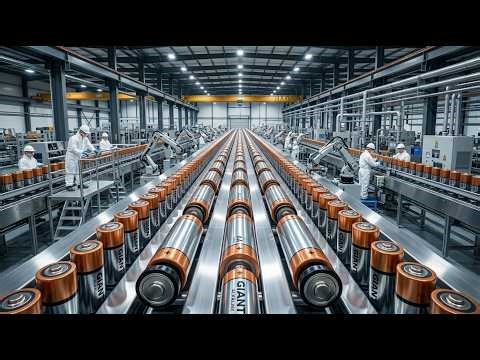 Inside the Battery Factory: Packing Power into Millions of AA Cylinders (Full Process)