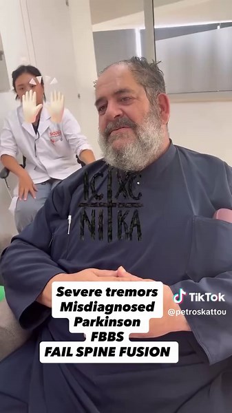 🙏✨ SOZΩ BRAIN CENTER – A Beloved Priest’s Journey ✨🙏 A respected Greek Orthodox priest, suffering with severe tremors, was originally diagnosed with Parkinson’s disease. 🔎 Yet, further evaluation and a clear DAT scan revealed Essential Tremor with severe Intention Tremors. 💔 His daily life was restricted — unable to: • Hold a cup of water ☕ • Button his shirt 👔 • Eat with fork or spoon 🍽️ • Walk without a cane 🚶 • Live independently after multiple failed treatments, including medications 