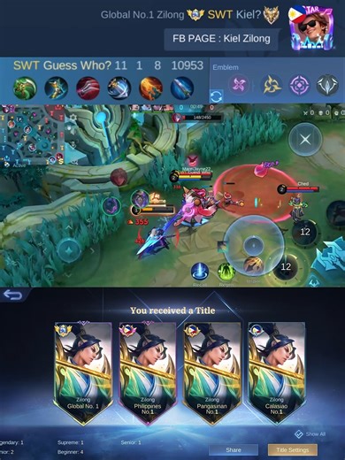 27K views · 441 reactions | ARLOTT VS ZILONG EXP LANE?樂 FORMER TOP 1 GLOBAL ZILONG GAMEPLAY! #MLBB #MobileLegendsBangBang #kielzilong #topglobal #zilong | Kiel Zilong | Facebook