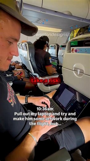 He Made Custom Artwork On The Plane..