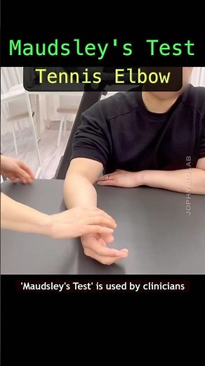 Maudsley’s Test. Tennis Elbow. #specialtests #sportinjury #forearms #pain