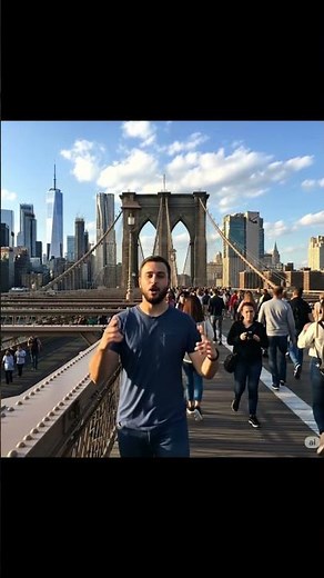 Walking the Brooklyn Bridge in NYC