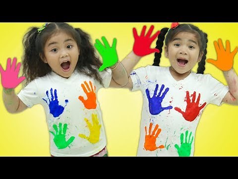Suri & Annie Pretend Play Finger Painting Kids Art with Colored Paint Kids Toys