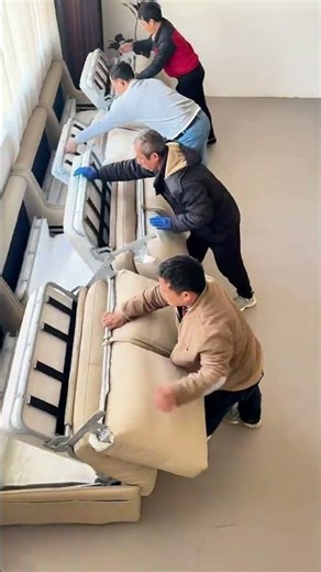 Modular Mega Sofa: 4 Sections, Each Pulls Out to a Double Bed – 8 Seats or 4 Beds in Seconds#sofa