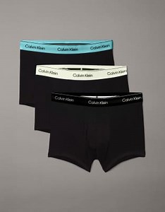 Calvin Klein - Icon - Set van 3 boxershorts van stretchkatoen in zwart met zwarte tailleband | ASOS