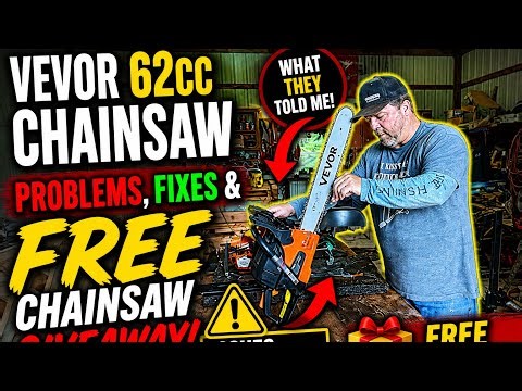 VEVOR 62cc Chainsaw Issues & Fixes Chainsaw Giveaway! 