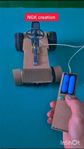 DIY Cardboard Remote Control Car | Simple DC Motor RC Car at Home 🚗 #shorts