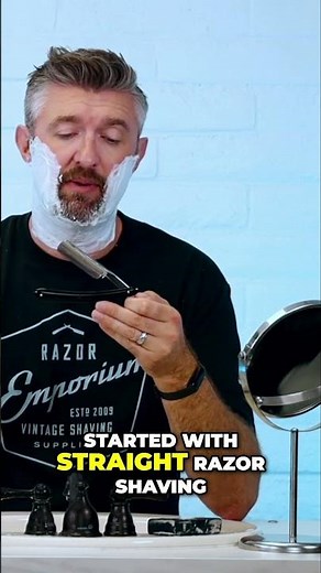 Beginner's Guide: Straight Razor Shaving with a 6/8ths Razor #shorts