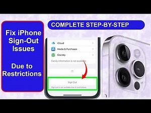 SOLVED! iPhone Sign-out not available due to RESTRICTIONS🔥Remove Restrictions EASY FIX