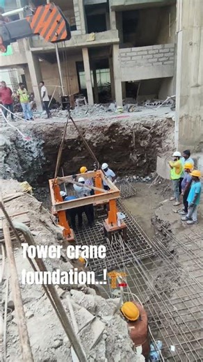 tower crane foundation work #construction #civilengineering #trendingshorts #popularshorts