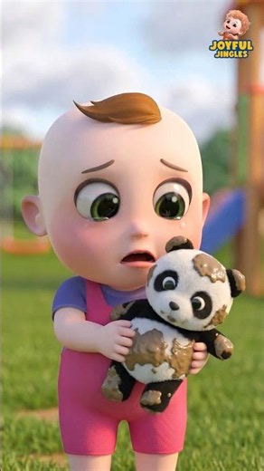 Sister help To Wash Teddy | Help Each other #shorts #nurseryrhymes #cartoon #kidssong