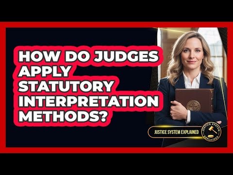 How Do Judges Apply Statutory Interpretation Methods?