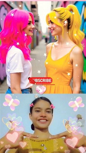 💛vs💖#yellow#Pink #fashion #fashiontrends #style #makeup #makeupartist #viral #shorts #dress #views