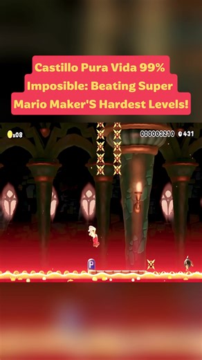 Castillo Pura Vida 99% Imposible Beating Super Mario Maker’s Hardest Levels! #mario #game #supermario #fyp #viral