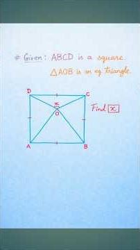 This Square Hides a Secret Angle! 🔥 Can You Find x ?