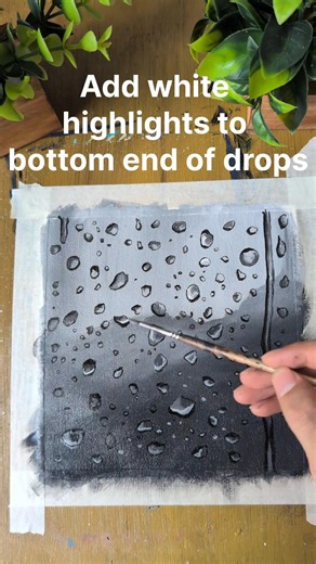 Water drops painting tutorial 💧 #artshorts #arttutorial #arttutorials #paintinglesson #artlessons