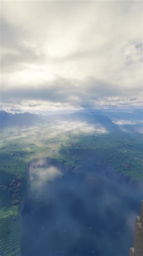 Mods are distant horizons / Reterraforged / do a barrel roll / bliss shaders #minecraft