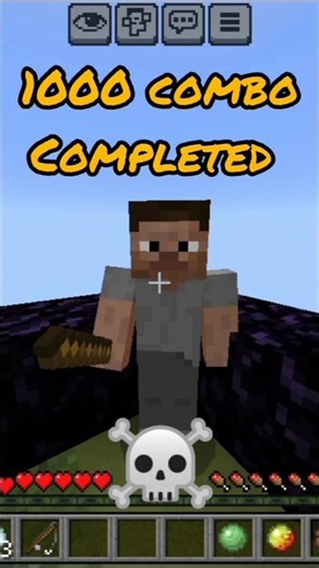 How I combo 1000 in 50 sec ☠️😱 #minecraft #combo #bot 😈