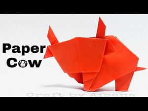 Origami Folding Cow 🐮 How to Make Paper Cattle for Kids