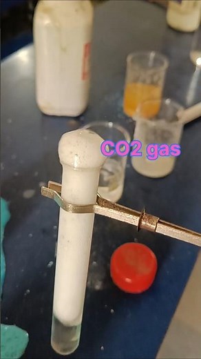 chemical experiment of NaHCO3 and HCl #science #school #laboratory