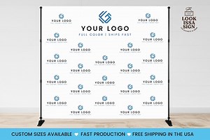 Step and Repeat for Church With Stand • Personalized Backdrop With Logo, Business Events, Parties, Red Carpet & Photo Booth • Full Color - Etsy