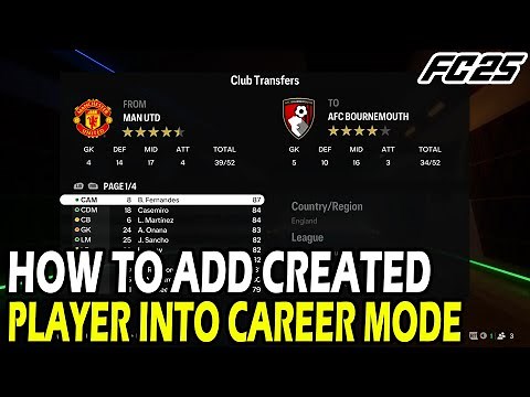How to Use Created Player in Career Mode in EA FC 25
