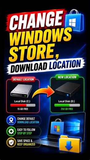How To Change The Windows Store Apps Default Download Location ( 2026 )