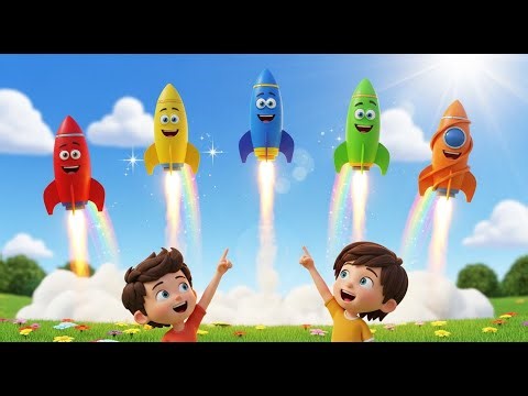 Five Little Toy Rockets Blast Blast Blast | Space Song & Counting for Kids