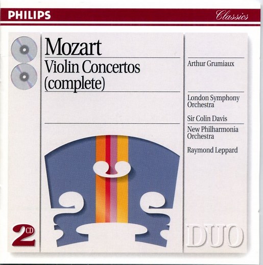Mozart - Arthur Grumiaux, London Symphony Orchestra, Sir Colin Davis / New Philharmonia Orchestra, Raymond Leppard - Violin Concertos (Complete)