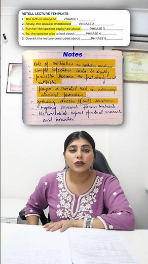 Want 90/90 in PTE? 😲 Master Retell Lecture with This Simple Template! | PTE Academic Tips